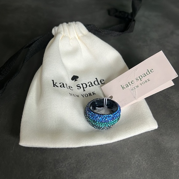 kate spade new york Plated Metal & Cubic Zirconia 3-Piece Ring Set sz 7 NWT 128$ - Picture 5 of 5